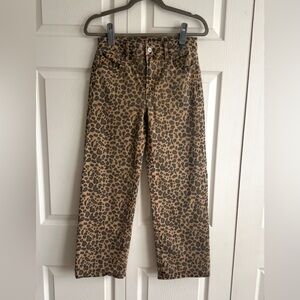American Eagle Cheetah Print Stovepipe Jeans